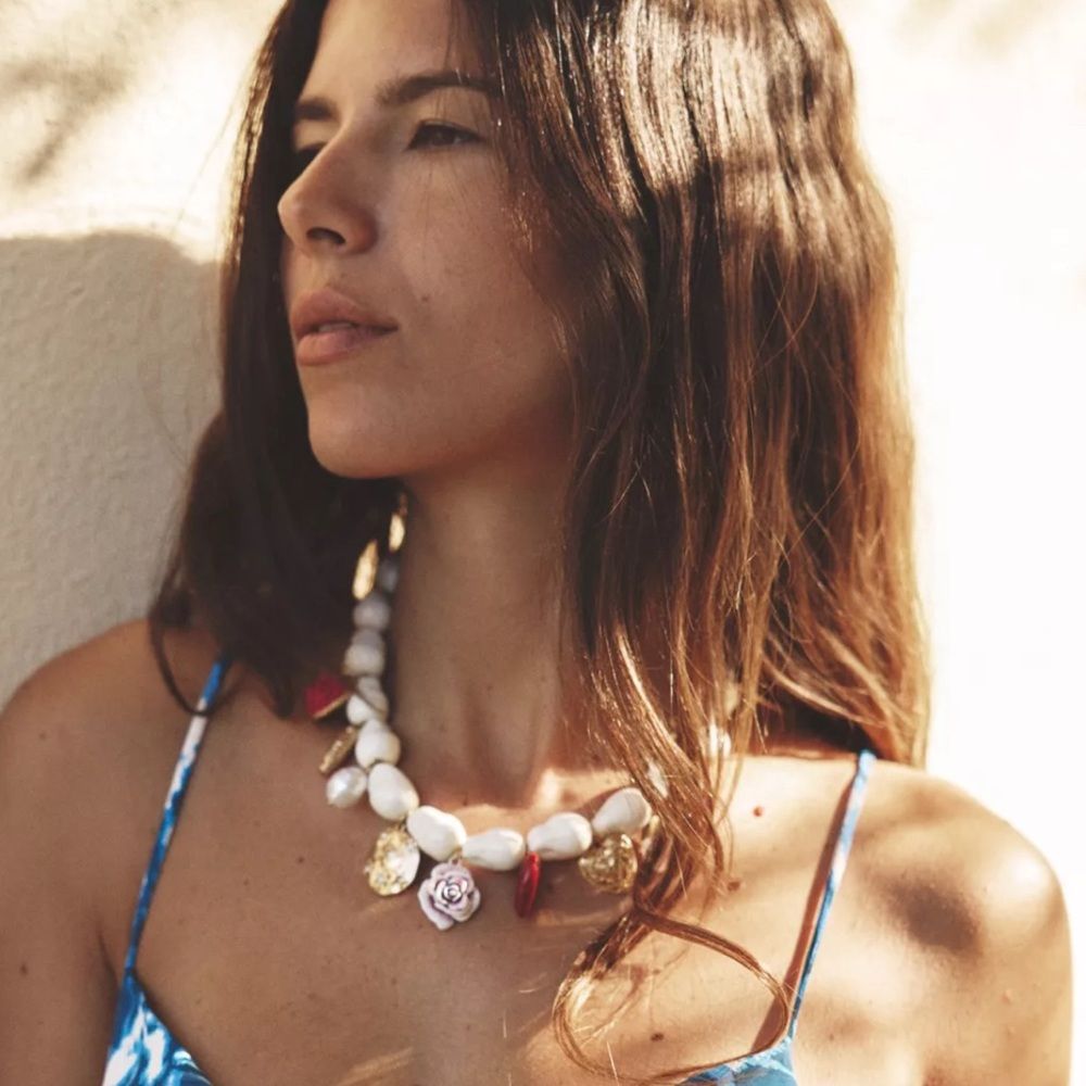 Zara Pearl & Charms Necklace Nwt